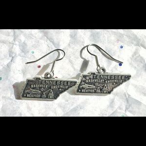 NWOT Silvertone Tennessee State Dangle Earrings